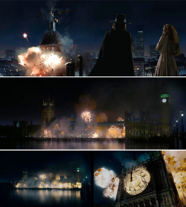 VforVendettaParliamentExplode
