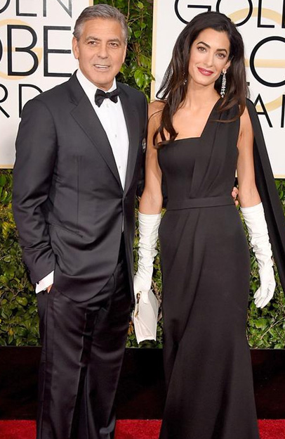 Easily the most glamorous couple of the night. Amal is just absolutely stunning. George you lucky SOB!
