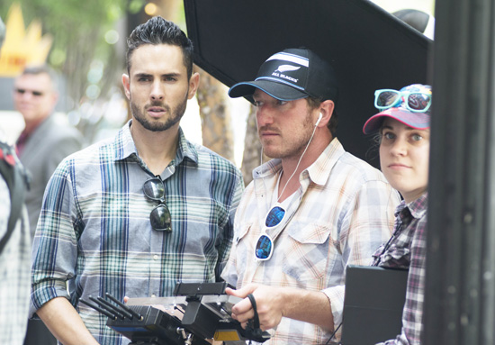 Ryan & Anthony working on set