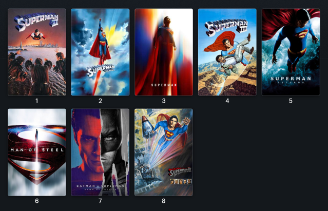Letterboxd - Ranking Superman movies