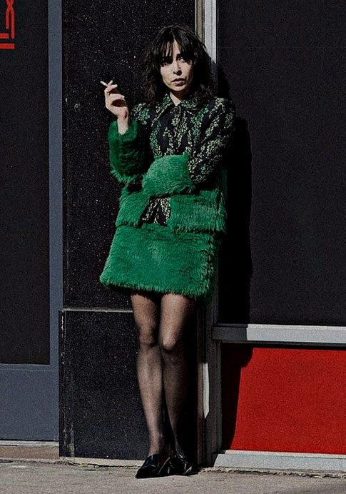Sofia Falcone - green outfit
