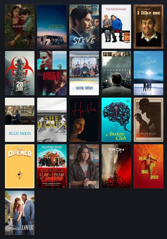 Letterboxd - October watches