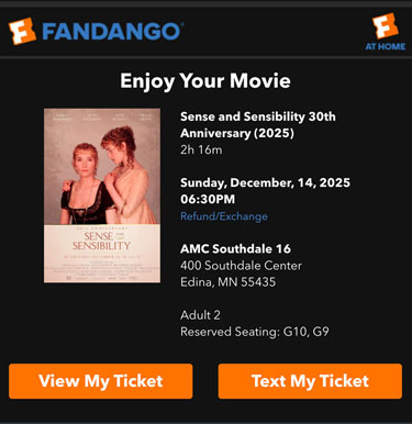 Sense and Sensibility 30th Anniversary re-release