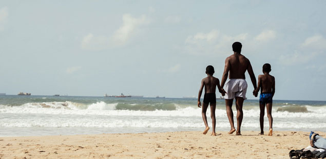 My Father's Shadow - beach scene