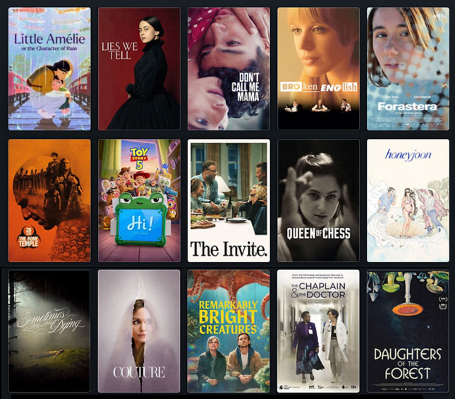 Top 15 Female Movies - first half 2026